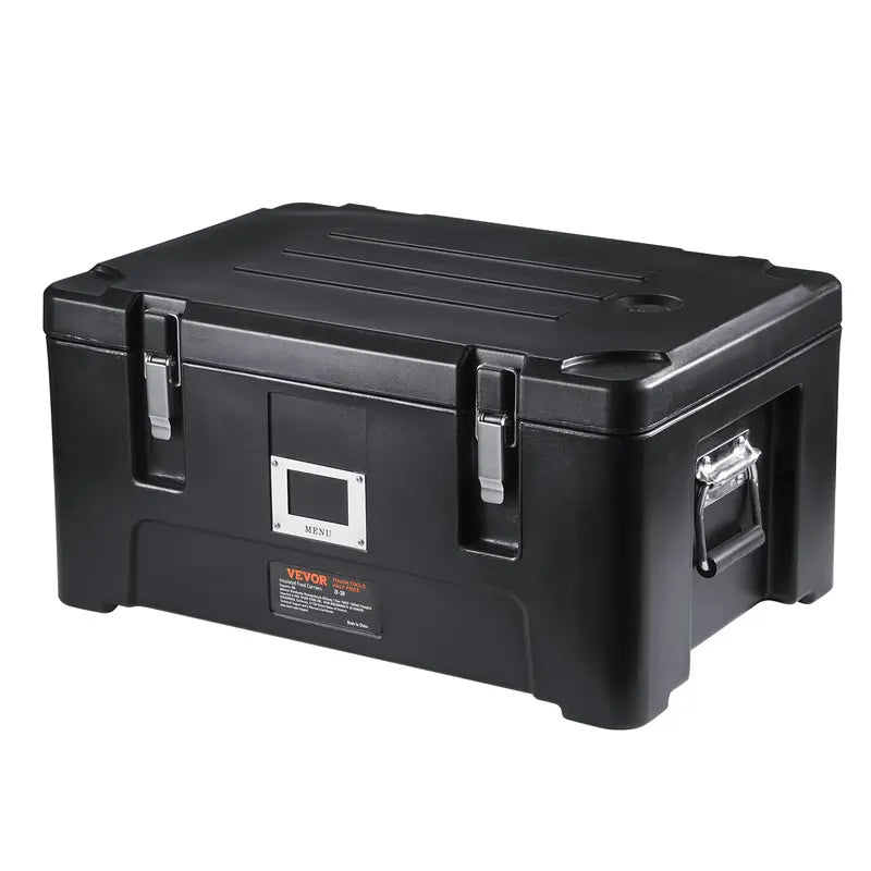 Food Warmer Box, 36-Quart Capacity, Stackable Insulated Food Carrier, Includes 3 Stainless Steel Food Pans